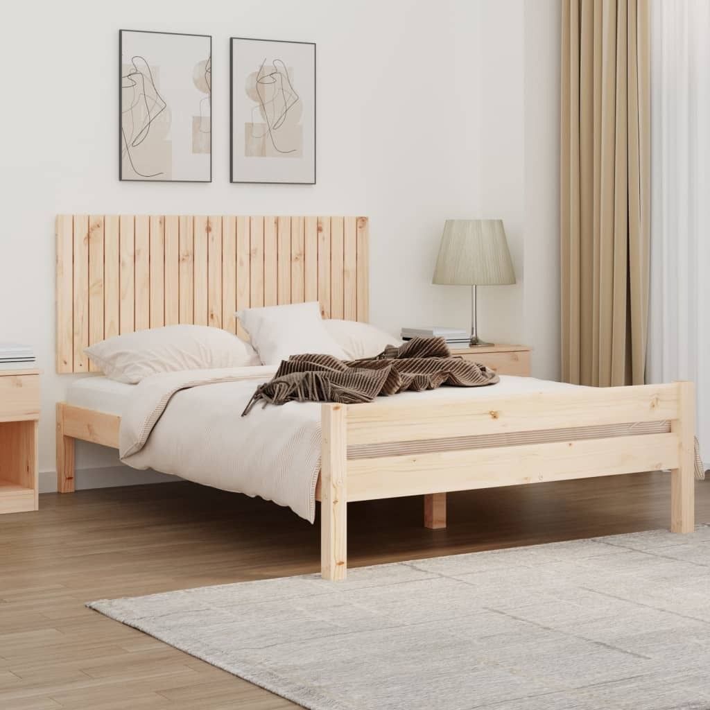 The Living Store Wand-Kopfteil 140x3x60 cm Massivholz Kiefer