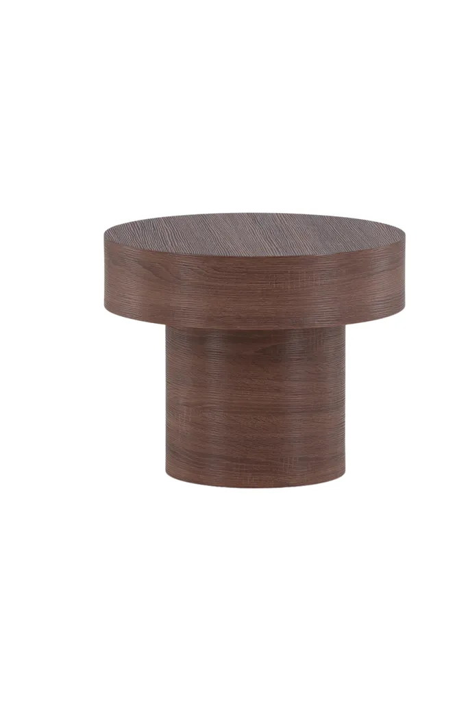 Table basse Malung marron - Table d'appoint vintage bois et métal