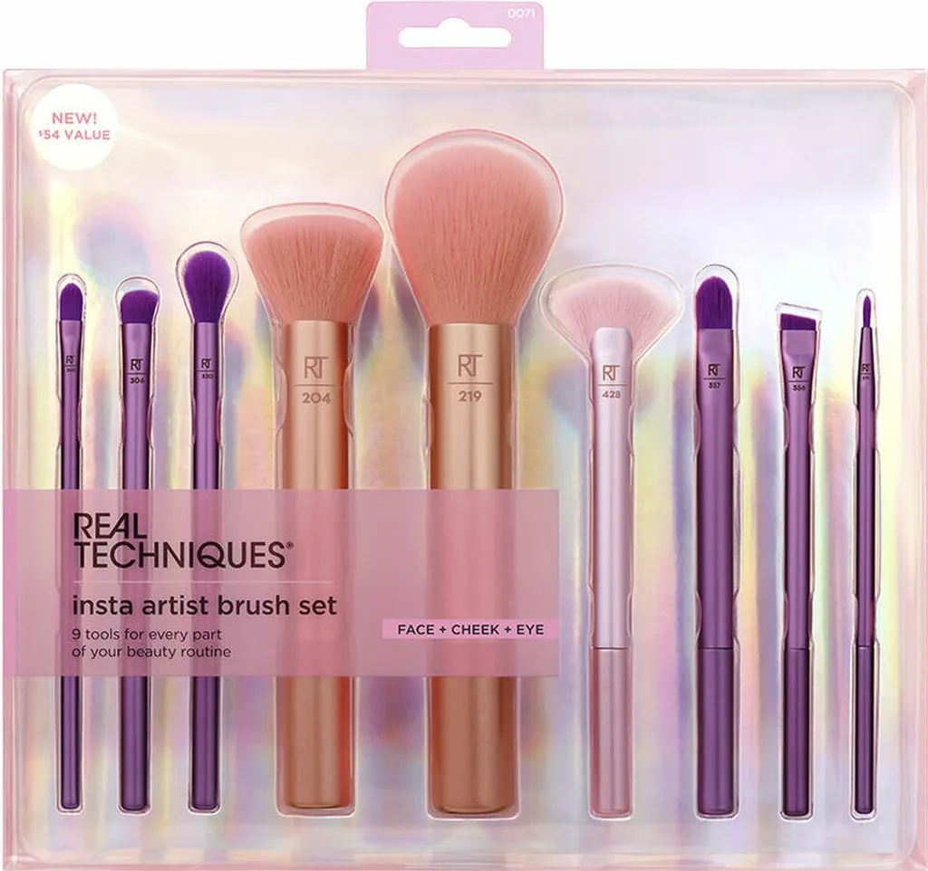 Set de Brosses Insta Artist Real Techniques en Poils Synthétiques 9pcs