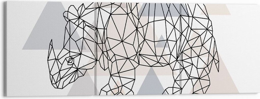 Bild auf Leinwand - Leinwandbild - Tier Abstraktion - 150x50cm - Wand Bild - Wanddeko - Wandbilder - Leinwanddruck - Bilder - Kunstdruck - Wanddeko...
