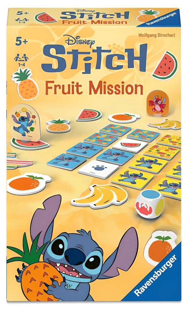 Ravensburger Reise- & Kompaktspiel Merkspiel Disney Stitch Fruit Missio 24981