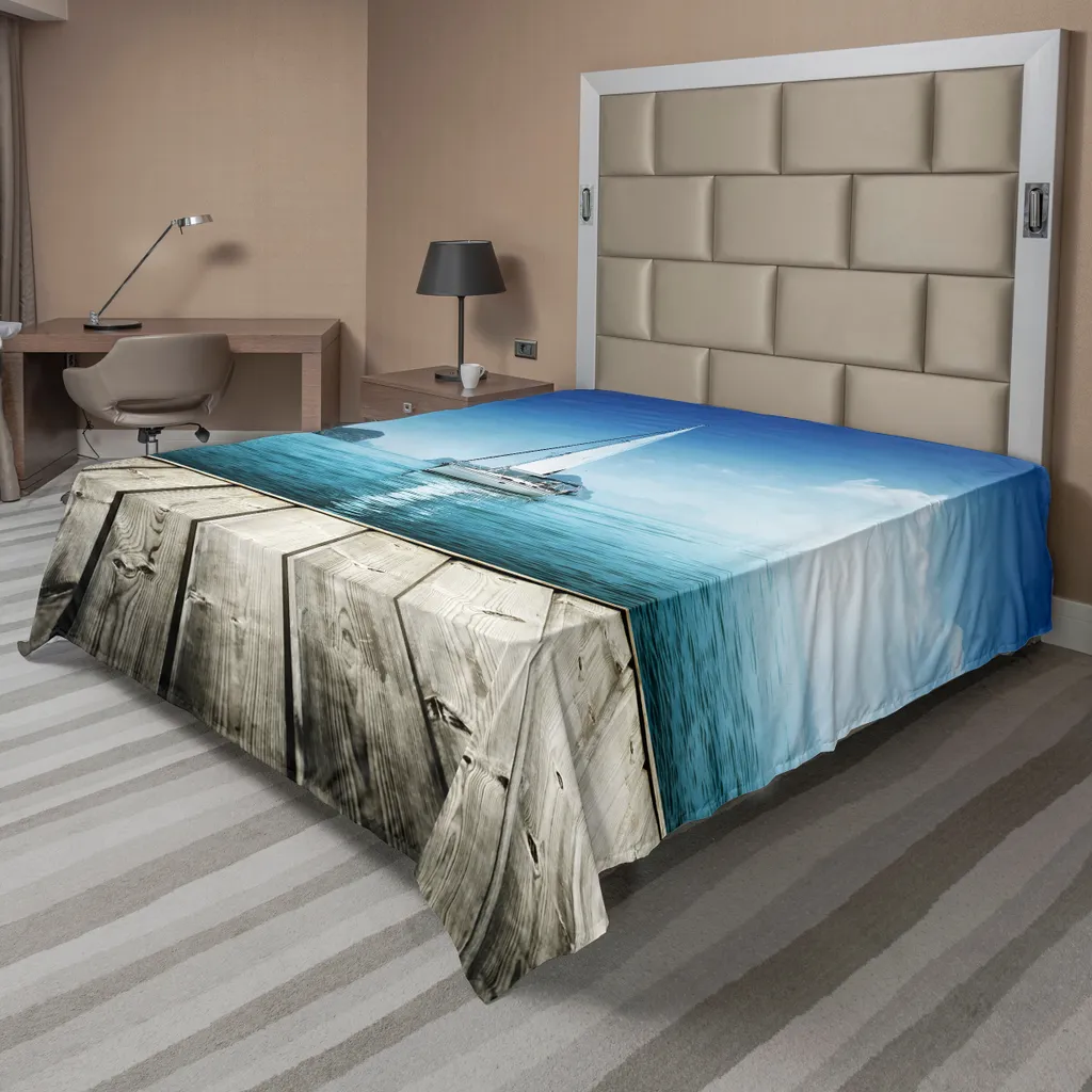 Drap de Lit Anti-Froissement Motif Mer pour une Chambre Toujours Nette