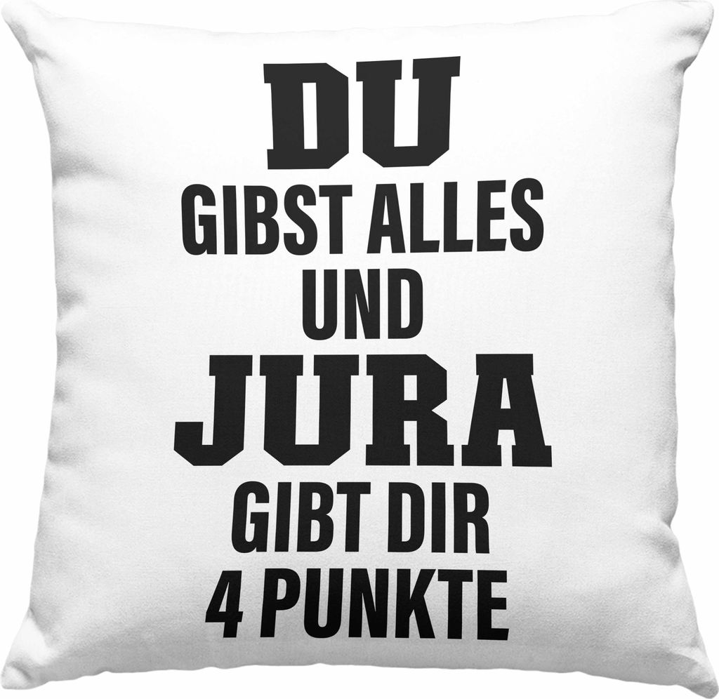 Trendation - Jura Geschenk Deko-Kissen mit Füllung 40x40 mit Spruch für Jurist Juristin Geschenkideen Lustig für Staatsexamen (Grau)