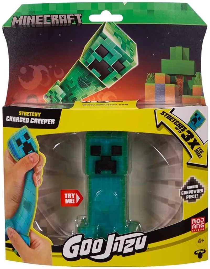 Figurine Heroes Of Goo Jit Zu Minecraft Creeper Chargé Super-Élastique