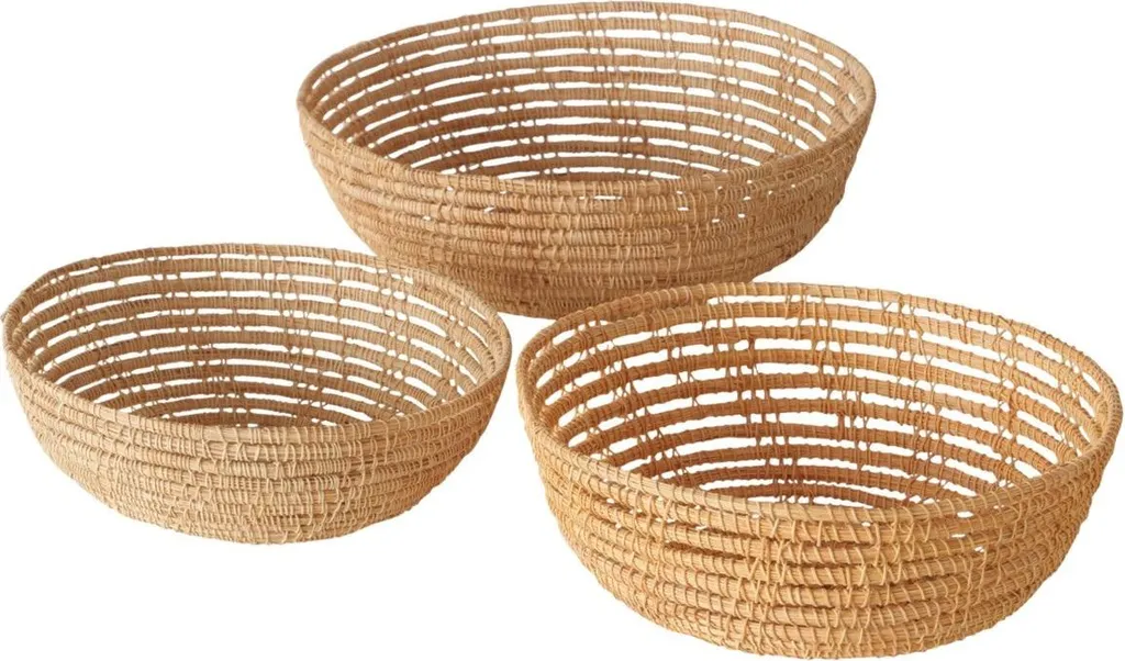 Paniers tressés PALMINA : Finissez-en avec le désordre - Lot de 3 pcs