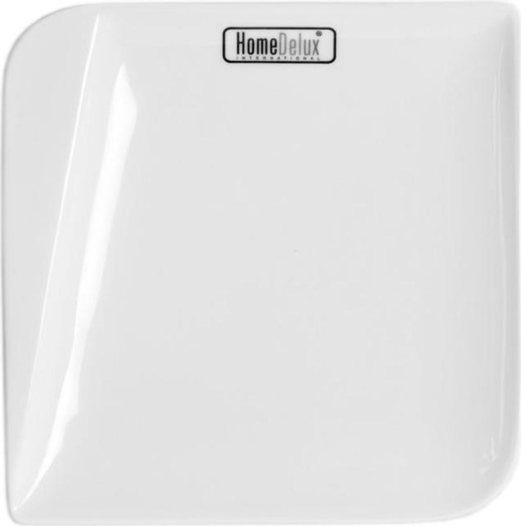 QUATRE HomeDelux quadratischer Dessertteller 19 cm weißes Porzellan