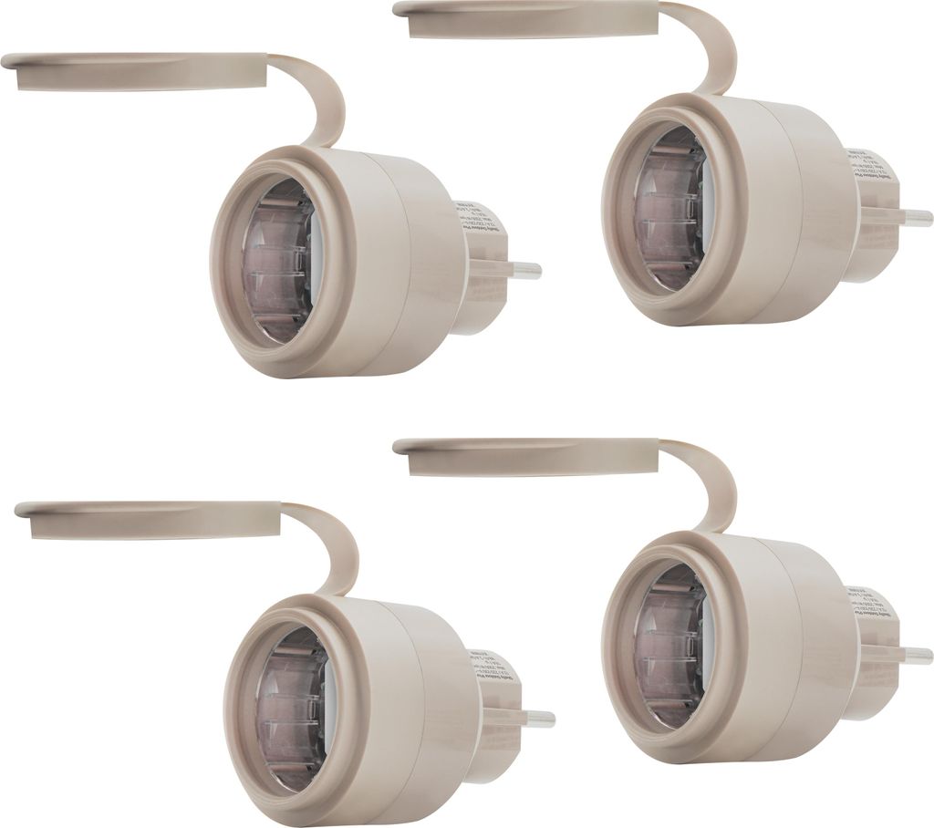 SHELLY WLAN-Steckdose Plug S Gen3, Outdoor, Matter, 4 Stück