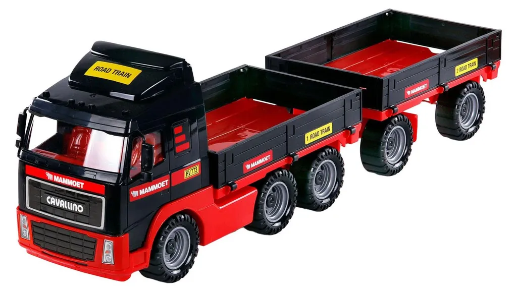 Camion Mammoet avec remorque échelle 1:16 rouge et noir pour enfants