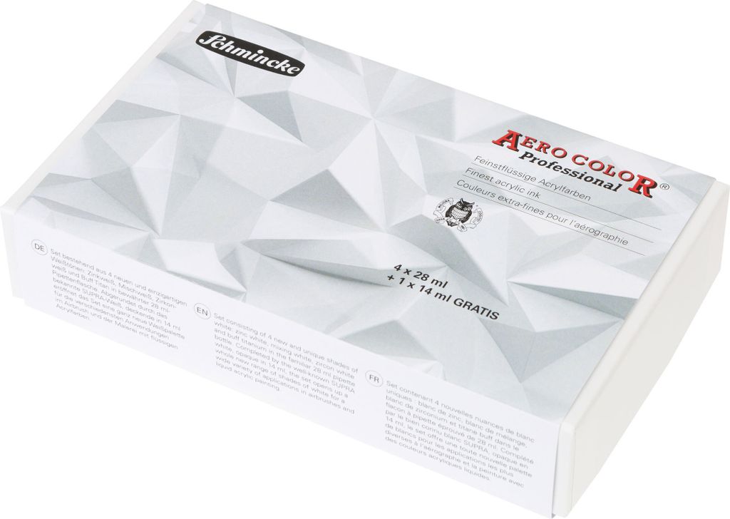 Schmincke Aero Color 4 x 28ml + 14ml gratis Weißtöne Airbrush Farben 81 715 097
