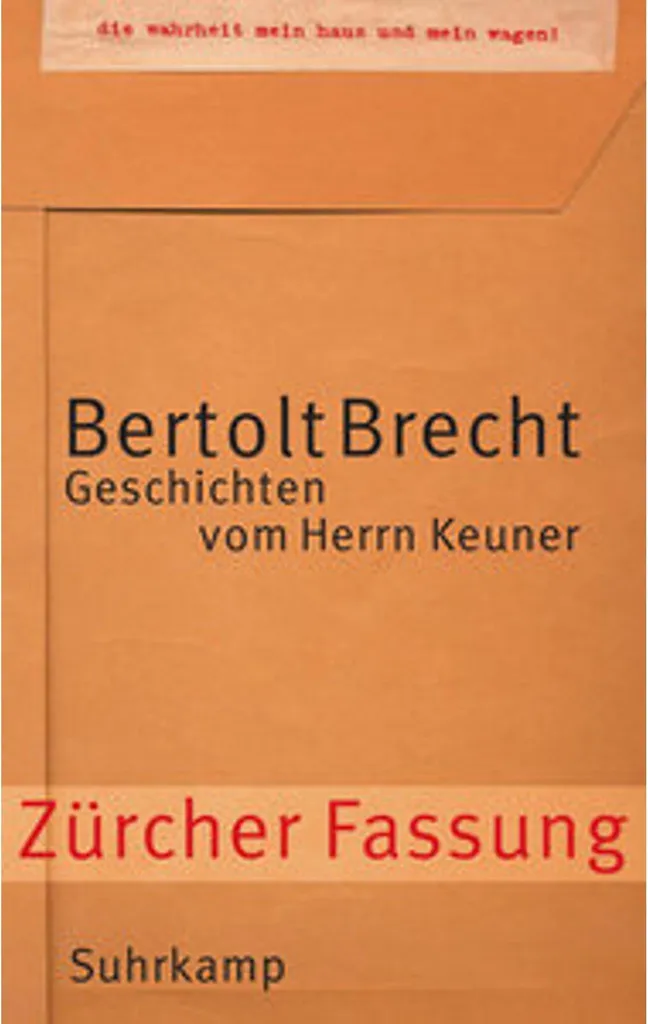 Geschichten vom Herrn Keuner de Bertolt Brecht - Édition Livre Allemand