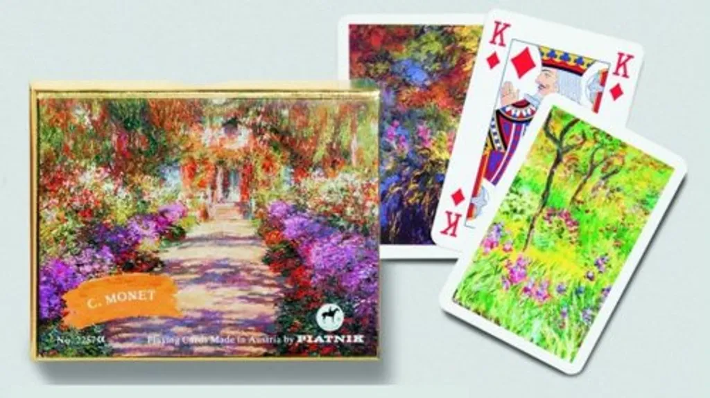 Cartes à jouer Piatnik Monet Giverny au design artistique impressionniste