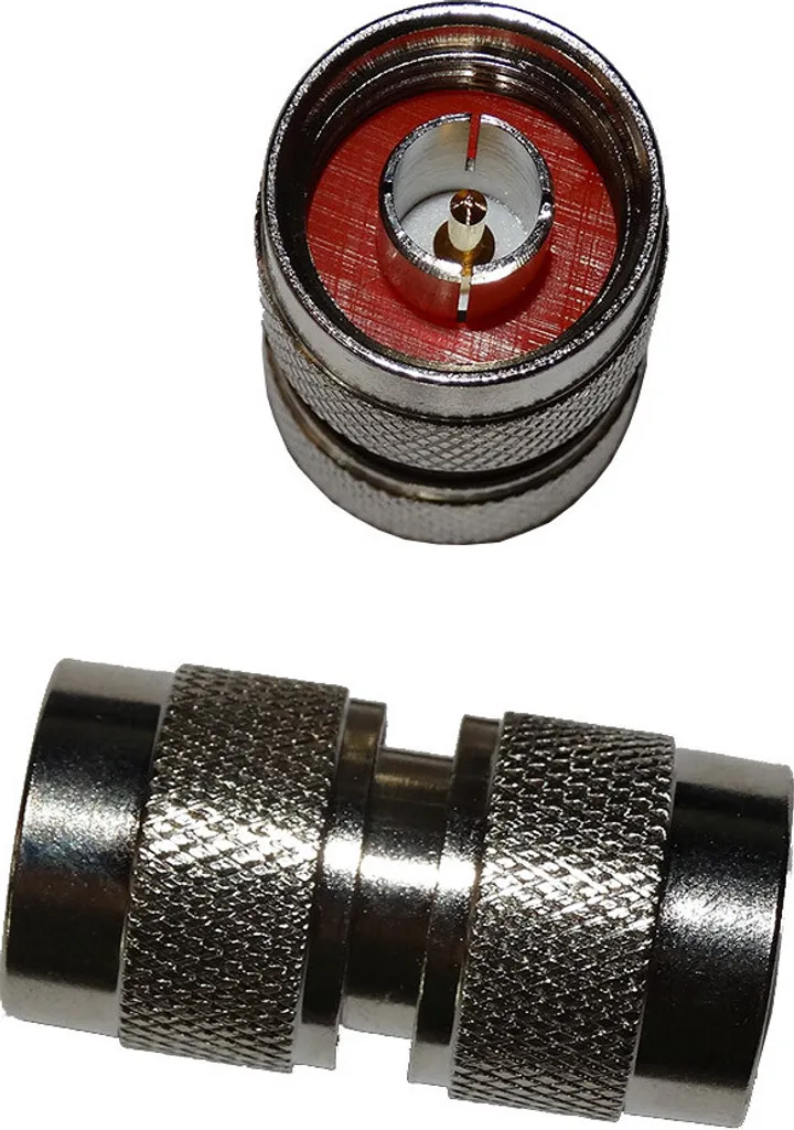 Adaptateur d'antenne baril N plug mâle vers femelle RF coaxial argenté