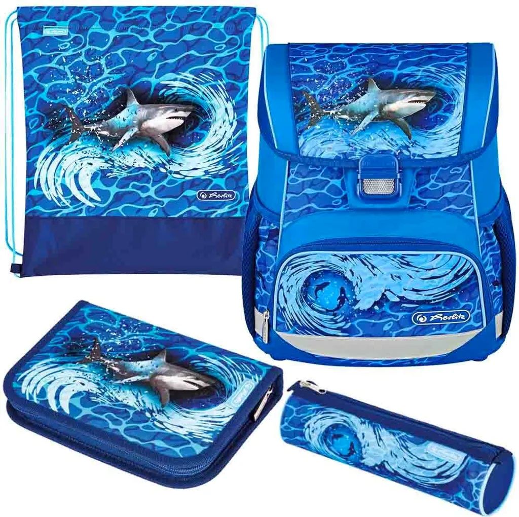 Cartable ergonomique Herlitz Loop Plus Blue Shark contre le mal de dos - 12