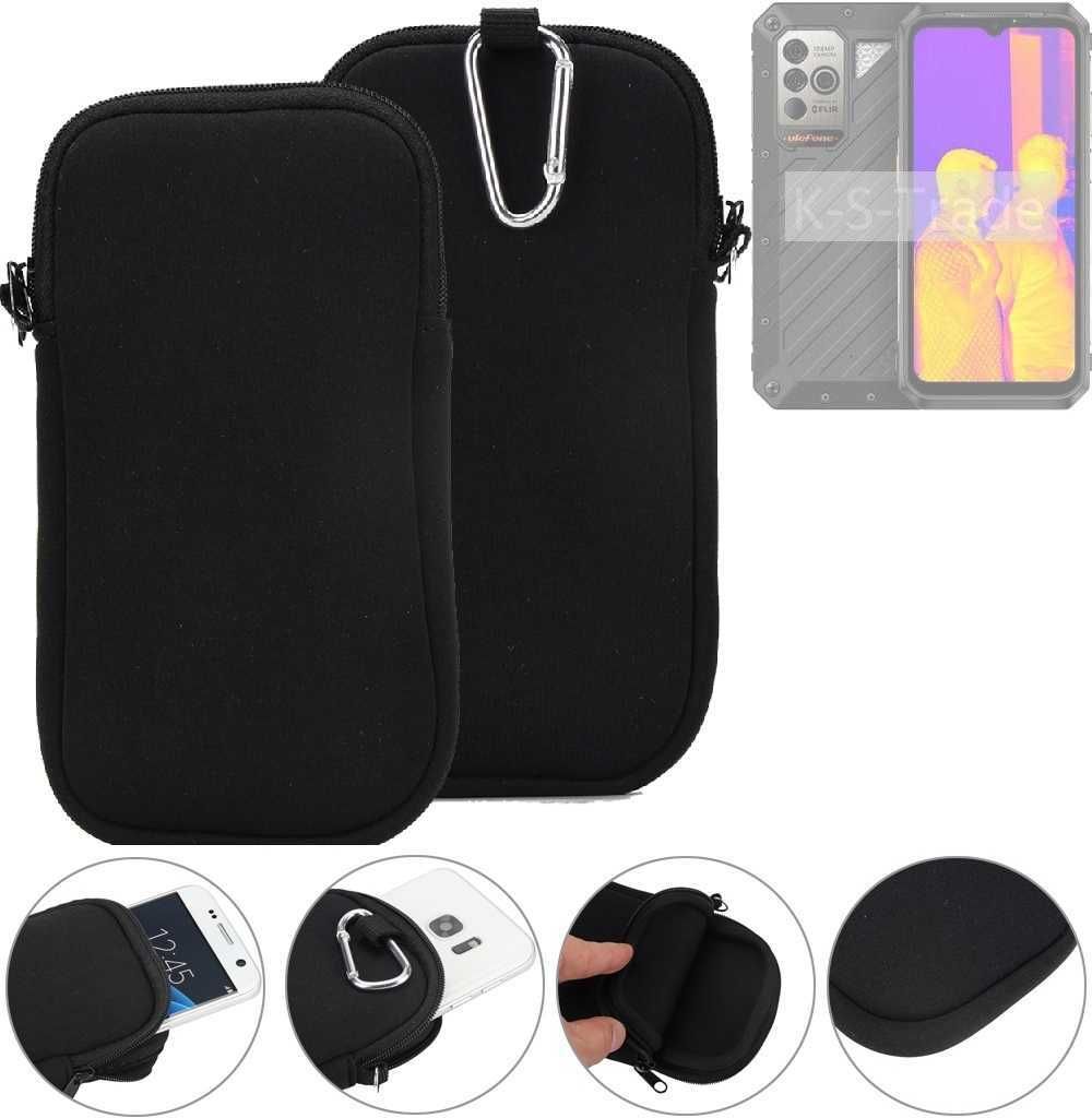 K-S-Trade Neopren-Hülle Handyhülle kompatibel mit Ulefone Power Armor 19T Schutzhülle Neoprenhülle Sleeve Schutz-Hülle Gürtel Tasche Case