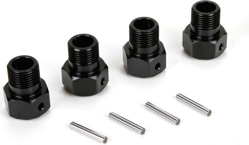 Losi Wheel Hex Black & Pin (4): MTXL