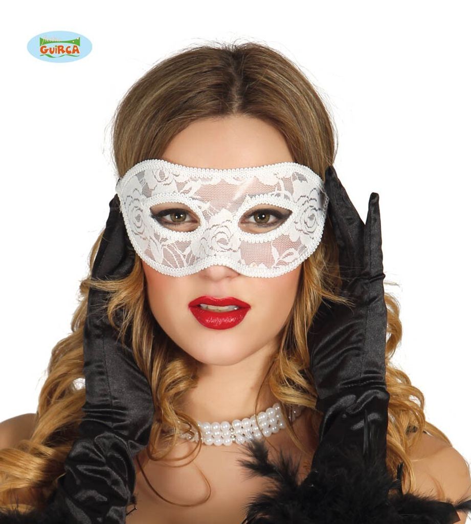 y weiße Maske aus Spitze für Damen Produktbild 