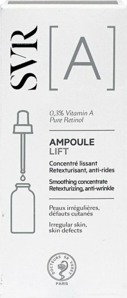 SVR Ampoule A Lift : Solution Rides et Pores Dilatés Peau Mature 30ml