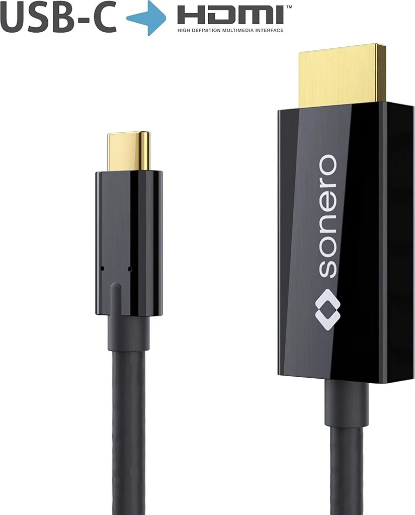 Câble USB-C vers HDMI pour télétravail et présentations - 2m Sonero