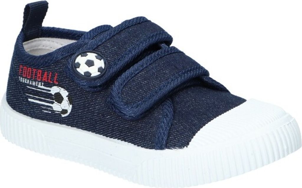AMERICAN CLUB TEN173 Kinder-Sneaker mit Klettverschluss, Kinderschuhe, Ledereinsatz Marineblau 26
