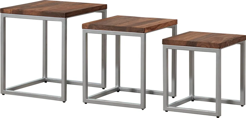 Table d'appoint 40x40 Palissandre huilé brun Lot 3 Lounge Collection #02