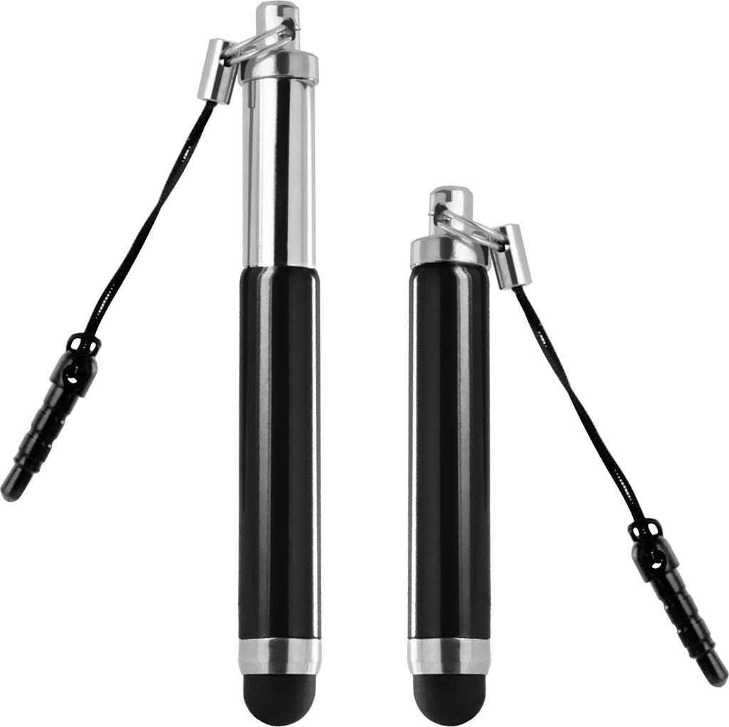 Universal schwarzer ausziehbarer Touchscreen Eingabestift – 3.5mm Klinkenstecker
