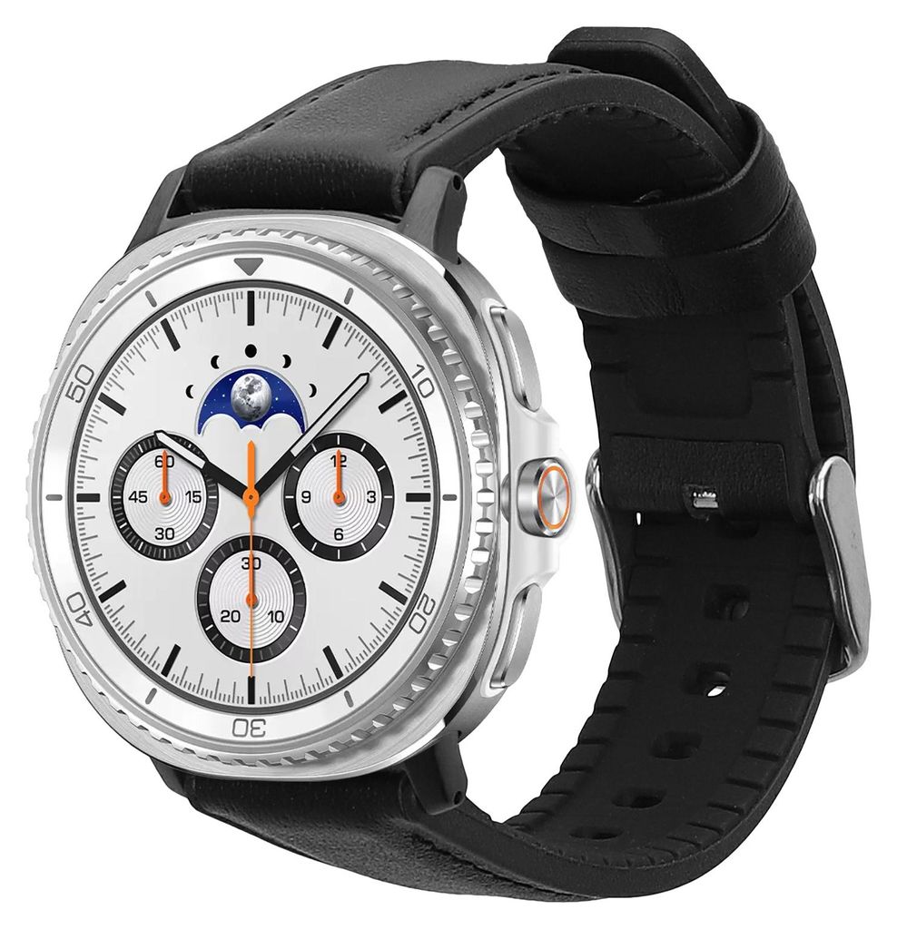 kwmobile Leder Uhrenarmband für Samsung Galaxy Watch 8 Galaxy / Galaxy Watch 8 Classic 46mm Armband - Ersatzarmband für Fitnesstracker mit