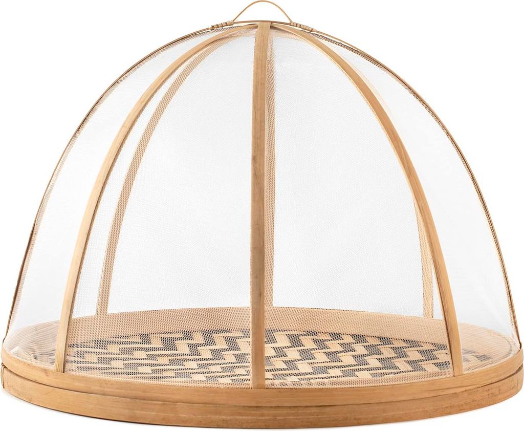 H&h Bambus-Speisehaube mit Tablett in verschiedenen Farben cm 35x30h
