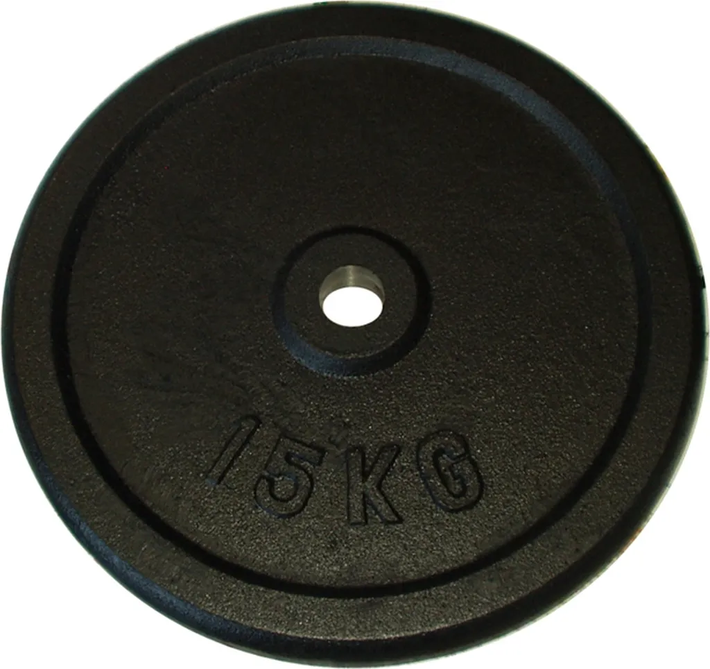 Disque de fonte 15kg - 25mm de diamètre pour musculation à domicile