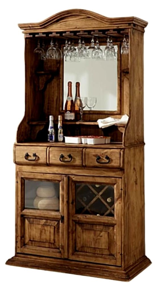 Barschrank mit Spiegel im mexikanischen Stil
