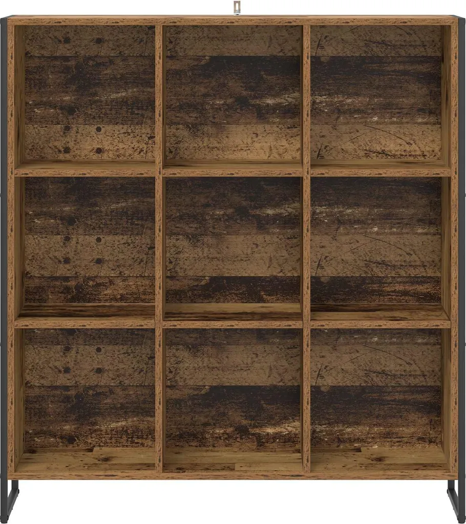 Mobile Libreria Legno Naturale Recuperato 108cm - Scaffale Multiuso - 5