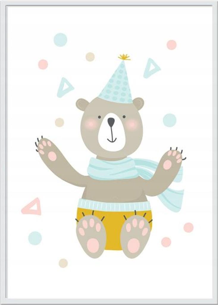 BILDPOSTER IM RAHMEN A4 cm Teddybär PD211