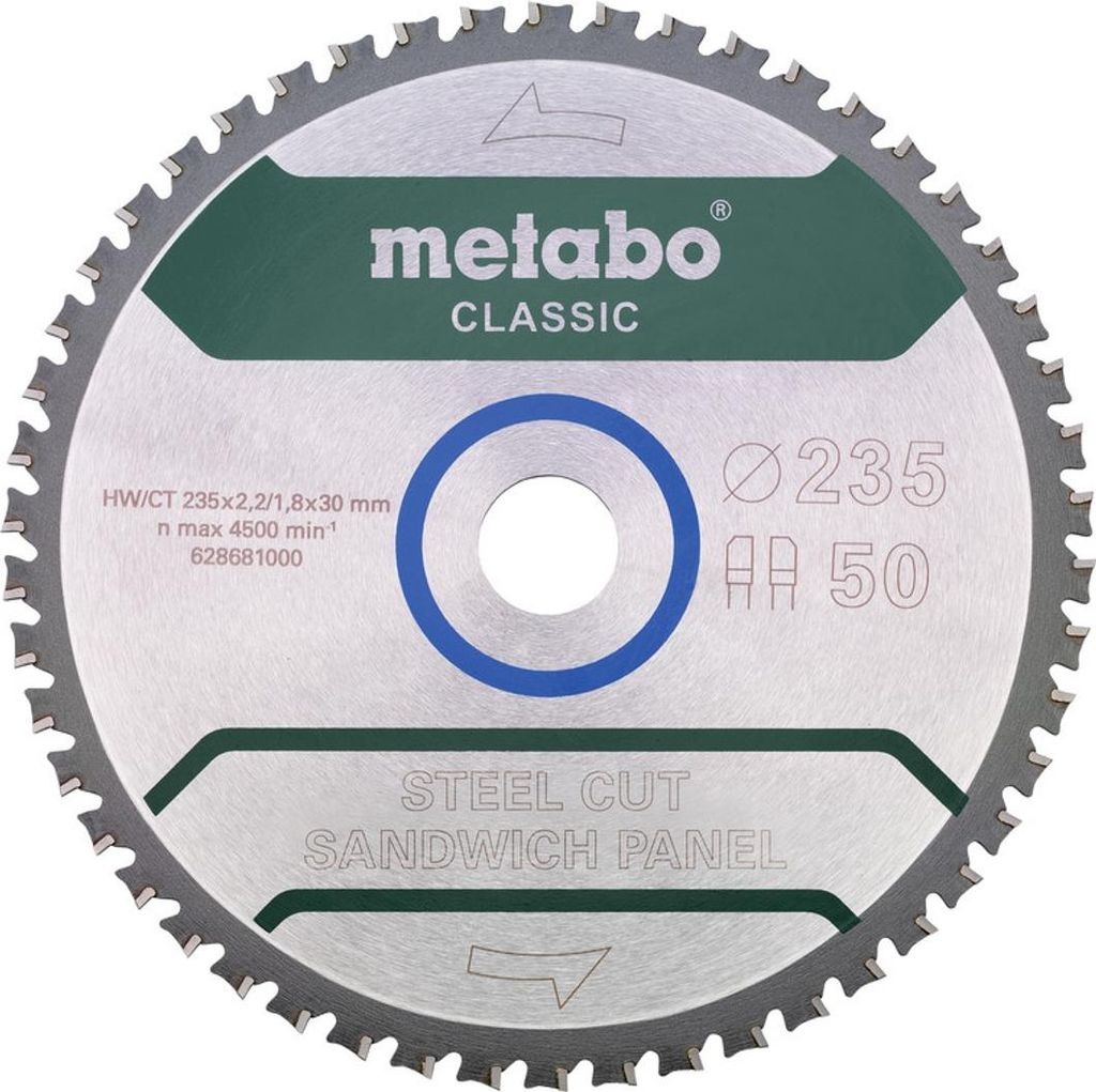 Metabo Sägeblatt steel cut/sandwich panel - classic, 235x30 Produktbild 