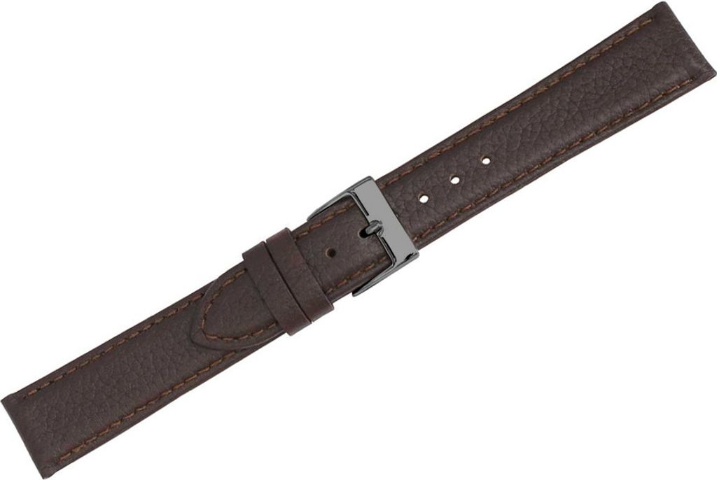 Herzog Kalb Classic > Uhrenarmband braun > Leder genarbt Verlauf, Stegbreite:22mm, Schließe:Schwarz