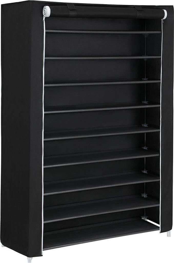 Schuhschrank mit Rolltür, schwarz