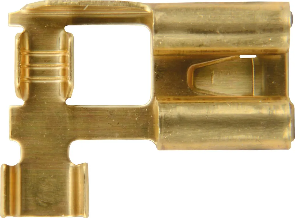 Capicorda a Crimpare Ottone 6.3mm per Cavi 1.5-2.5 | Ideale Auto d'Epoca