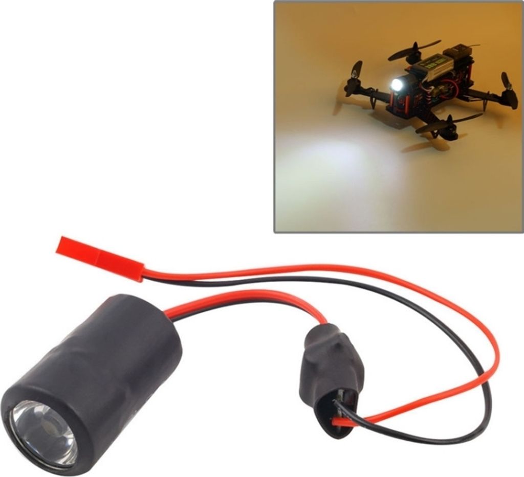 3W High Power Super helle LED-Lampe-Beleuchtung 7-17V Nachtnavigation für FPV(Pure White Light)