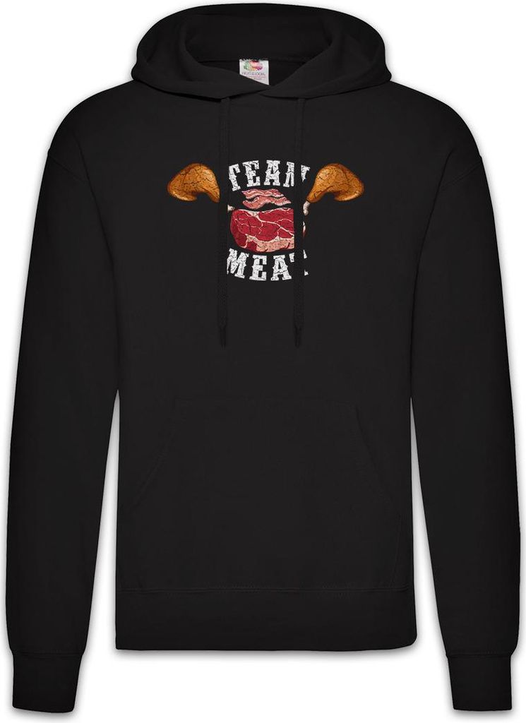 Urban Backwoods Team Meat, Herren Hoodie, Farbe: Schwarz, Größe: L