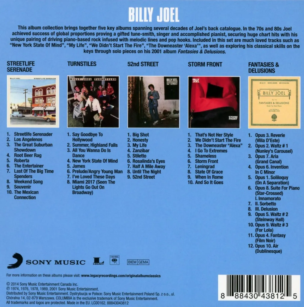 Billy Joel - Original Album Classics #2 (Réédition) Coffret 5 CD Audio