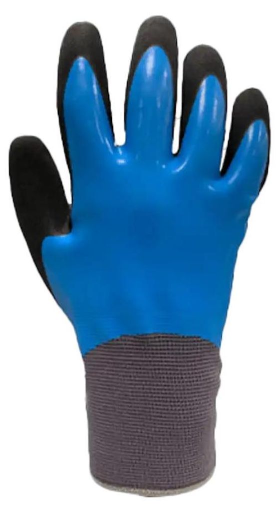 Sir Safety Super Junas Arbeitshandschuhe Nylon Latexbeschichtung kältefest 12 Paar, L, BLAU