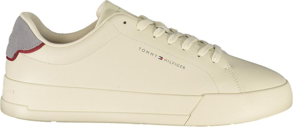 Beige Herrensportschuhe mit grauen Details und Produktbild 