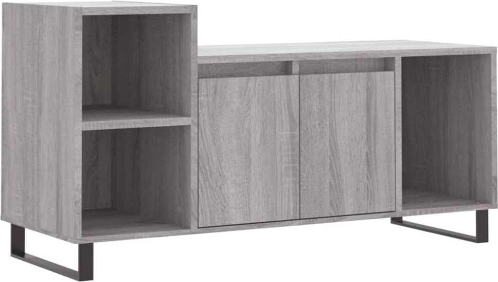 vidaXL TV-Schrank Grau Sonoma 100x35x55 cm Holzwerkstoff