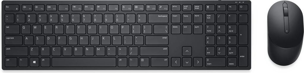 Dell Pro-Tastatur und -Maus – KM5221W - französisch (AZERTY) - schwarz - Volle Größe (100%) - Kabellos - RF Wireless - AZERTY - Schwarz - Maus...