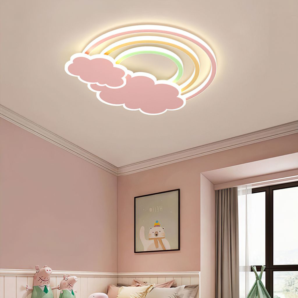 LED Deckenleuchte,Dimmbar Kinderzimmer,57W,Ø55cm,Deckenlampe,Wolkenform, Kinderzimmerbeleuchtung,3 Farbtemperaturen einstellbar,Ohne Fernbedienung
