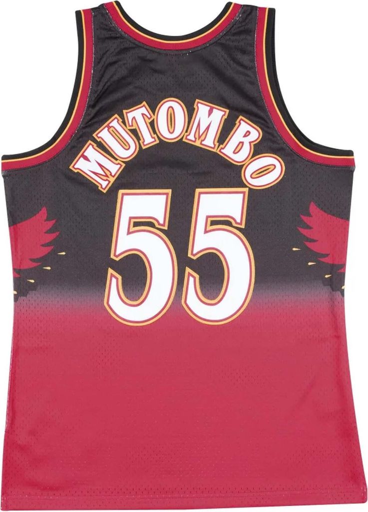 Mitchell & Ness HWC Swingman Jersey Atlanta Hawks 1996-97 Dikembe Mutombo black/red M