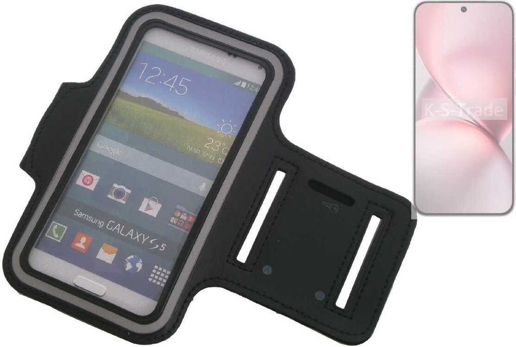 Kompatibel mit Vivo X200 mini Neopren Jogging Armband Sportarmband Oberarmband schwarz kompatibel mit Vivo X200 mini mit Reflektor Streifen. Fitness