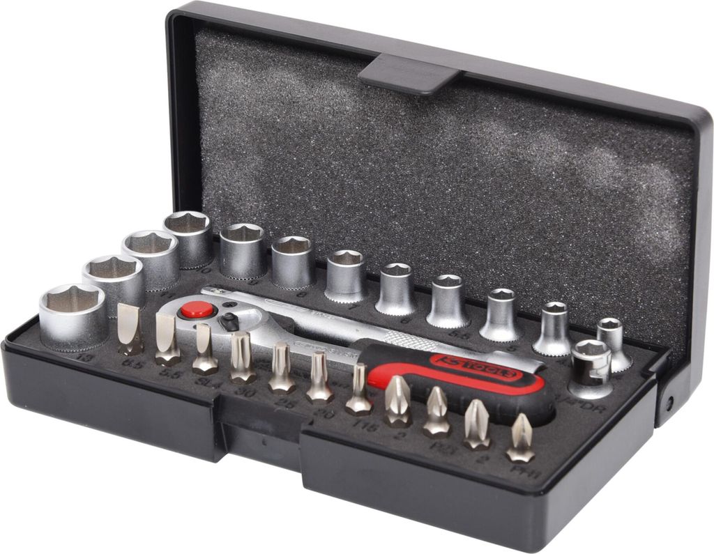 KS Tools 26-tlg. Steckschlüsselsatz mit Umschaltknarre 1/4" Produktbild 