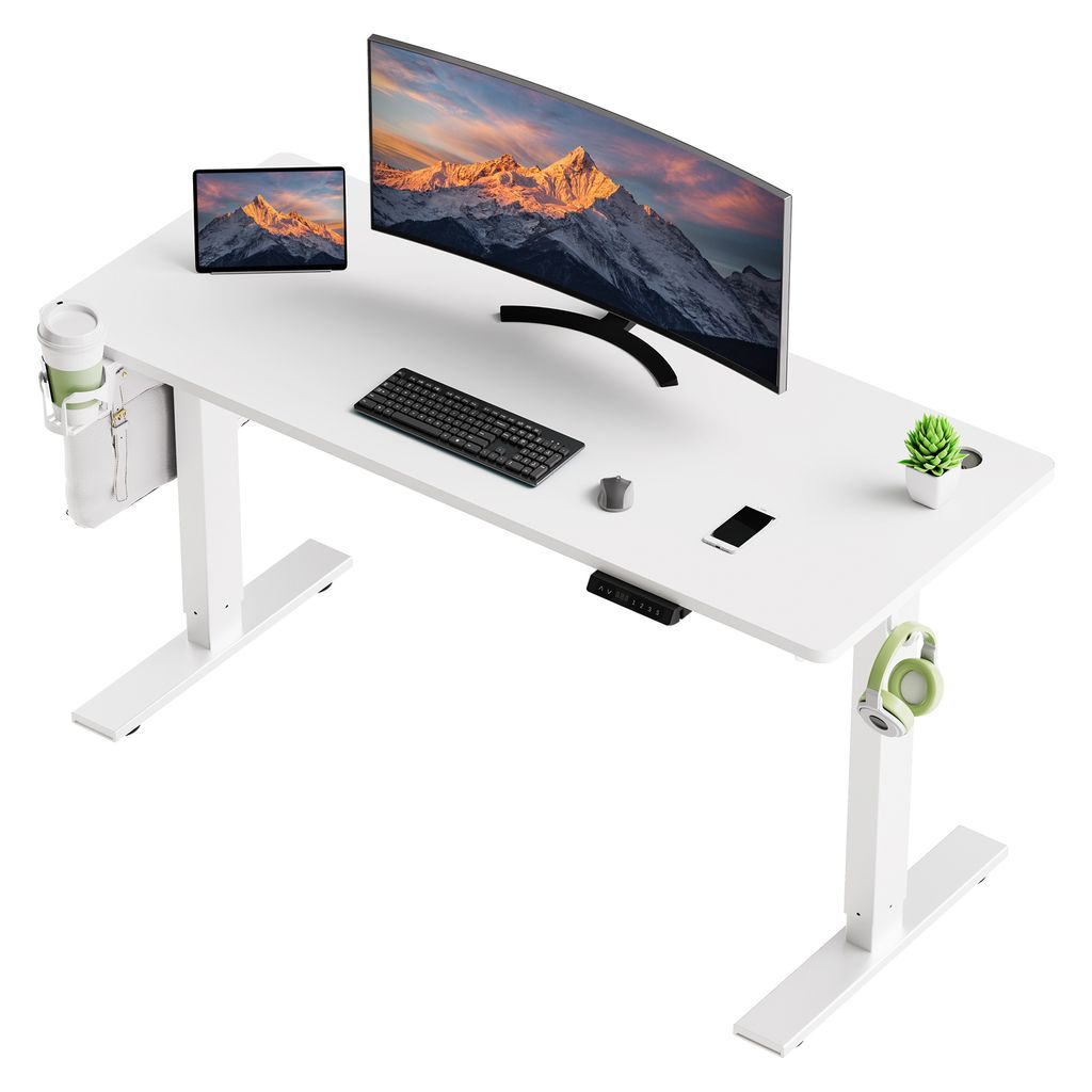 Stôl 140 x 70 cm, elektricky výškovo nastaviteľný stôl, s Obrázok produktu 1