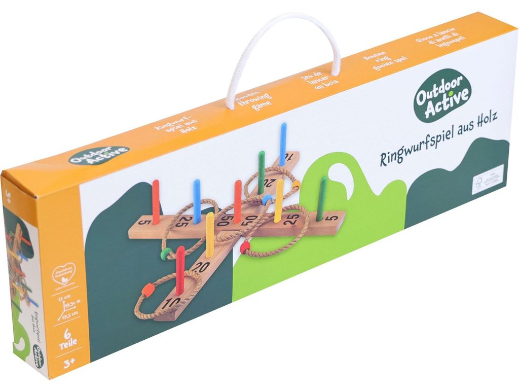 Outdoor Active Outdoor active Ringwurfspiel aus Holz mit 9 Produktbild 
