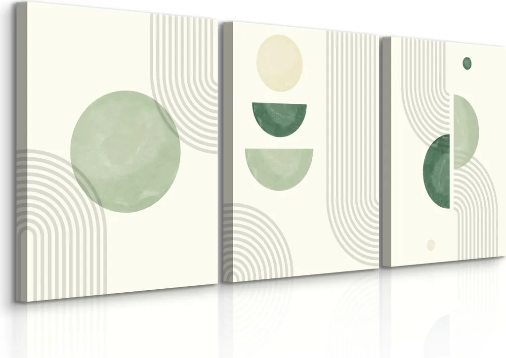 Decorazioni Parete Boho 30x40 | Set 3 Stampe Tela Cerchi Astratti