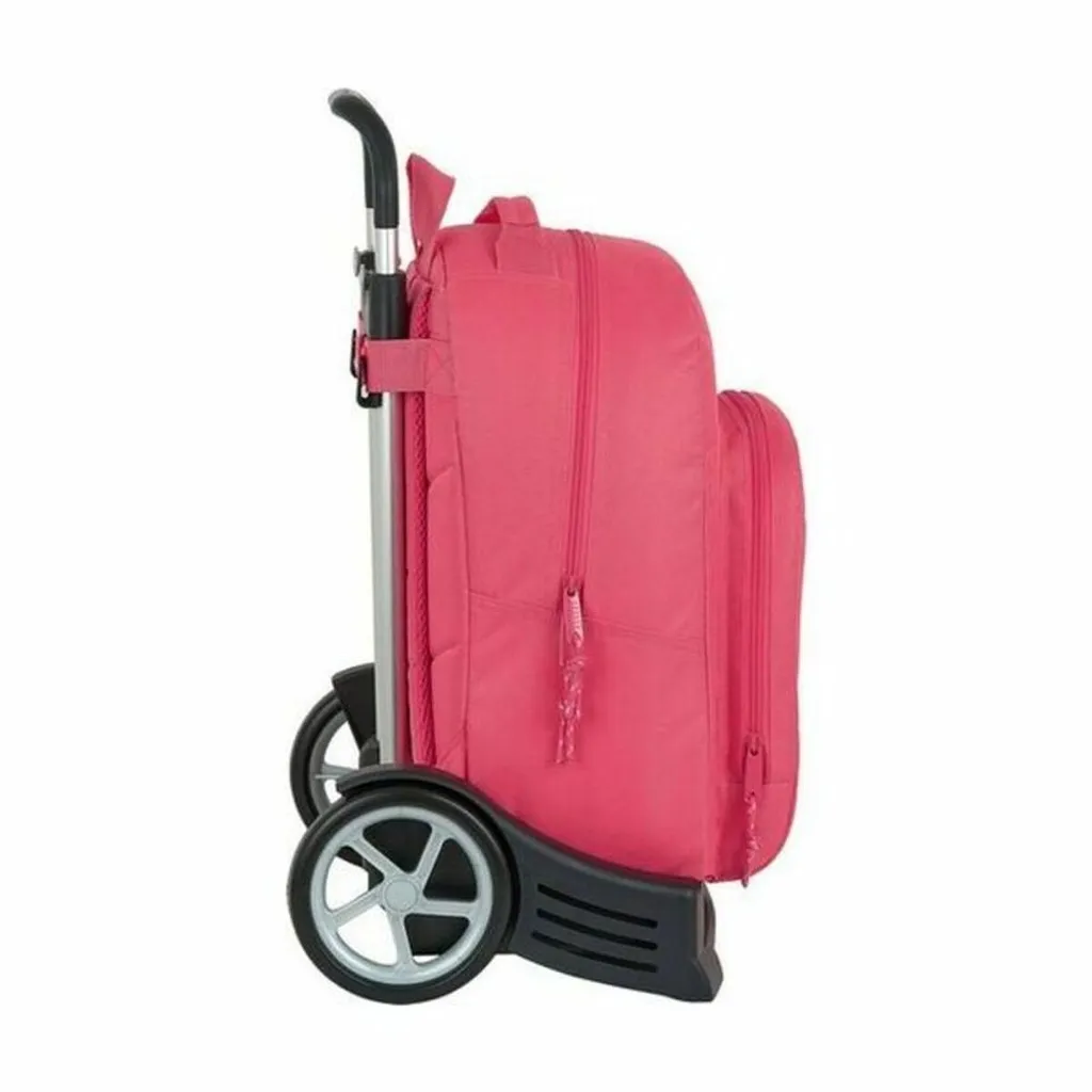 Cartable à roulettes rose Safta 305 Evolution 20.1L avec trolley intégré - 2